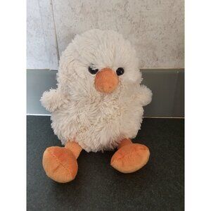 Animal Adventure Easter Duckling Chick Plush Beanie White Orange 6"